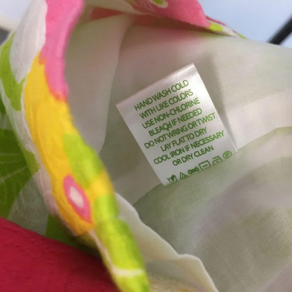 Lilly Pulitzer Dress Size 8 Bold Jumbo Floral Punch Cotton Knee Length Strapless - Picture 7 of 8